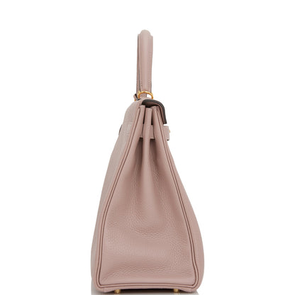Hermes Kelly 32 Retourne Glycine Clemence Gold Hardware