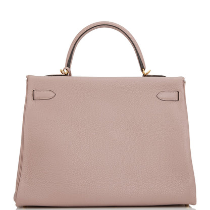 Hermes Kelly 32 Retourne Glycine Clemence Gold Hardware