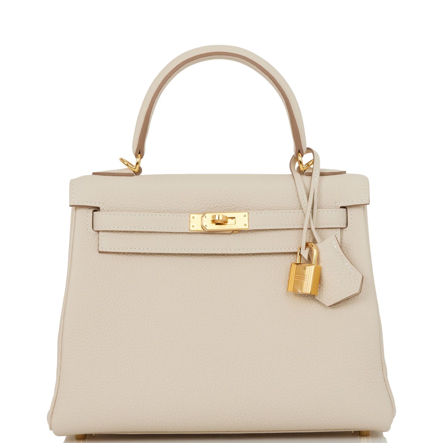 Hermes Kelly 25 Retourne Craie Togo Gold Hardware