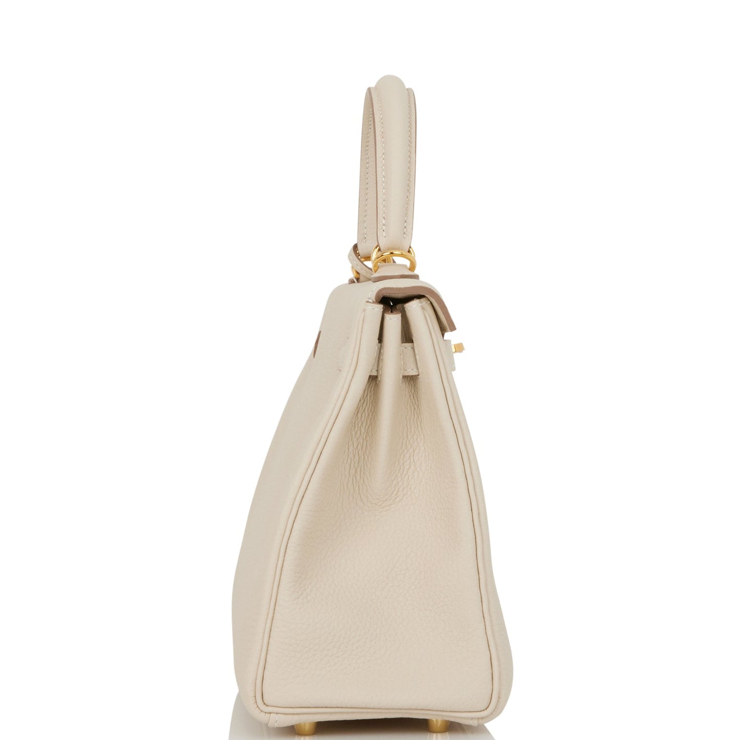 Hermes Kelly 25 Retourne Craie Togo Gold Hardware