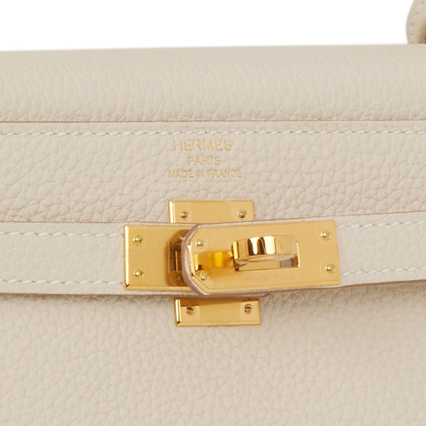 Hermes Kelly 25 Retourne Craie Togo Gold Hardware