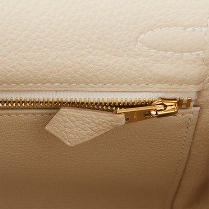 Hermes Kelly 25 Retourne Craie Togo Gold Hardware