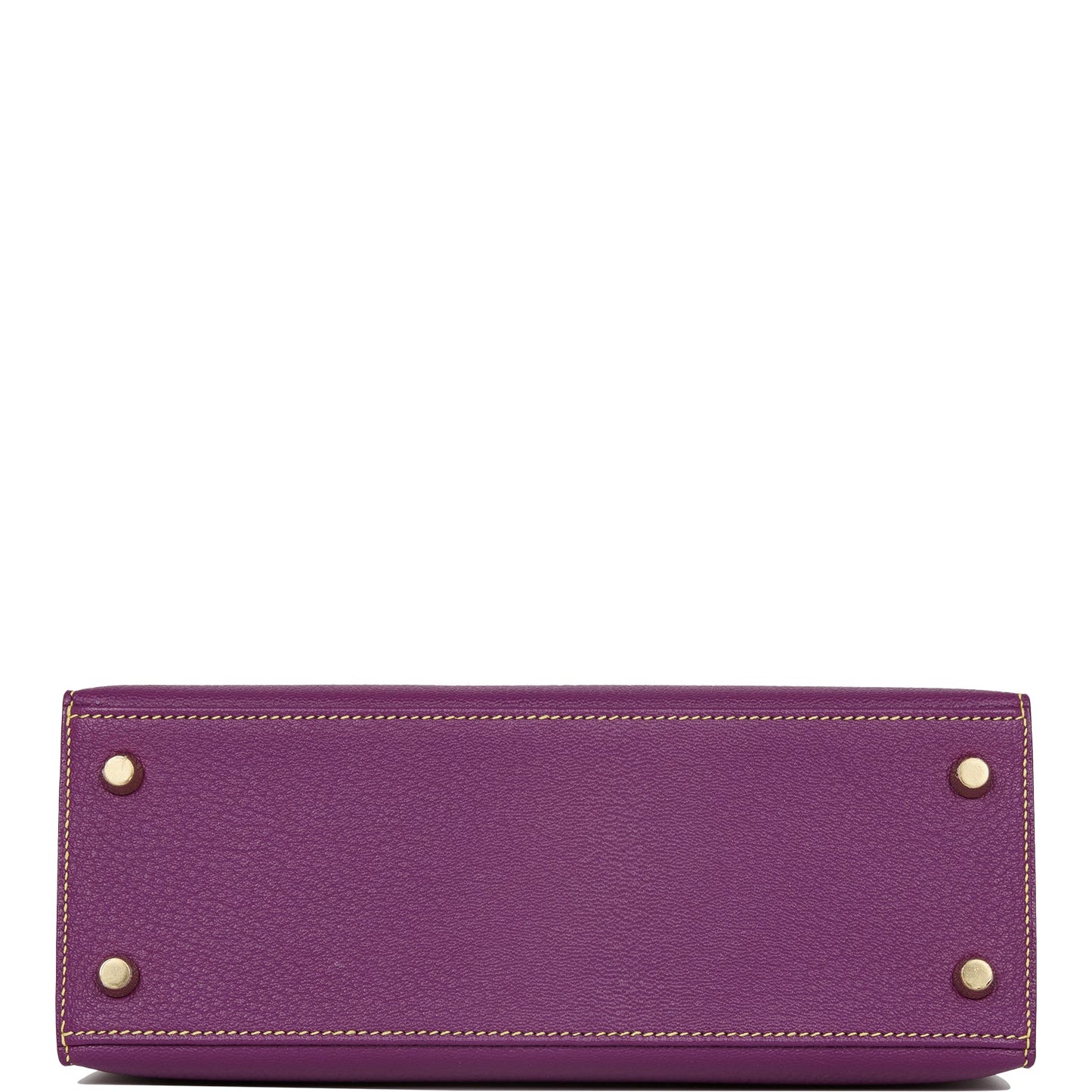 Hermes Kelly 25 Sellier Anemone and Lime Chevre Brushed Gold Hardware