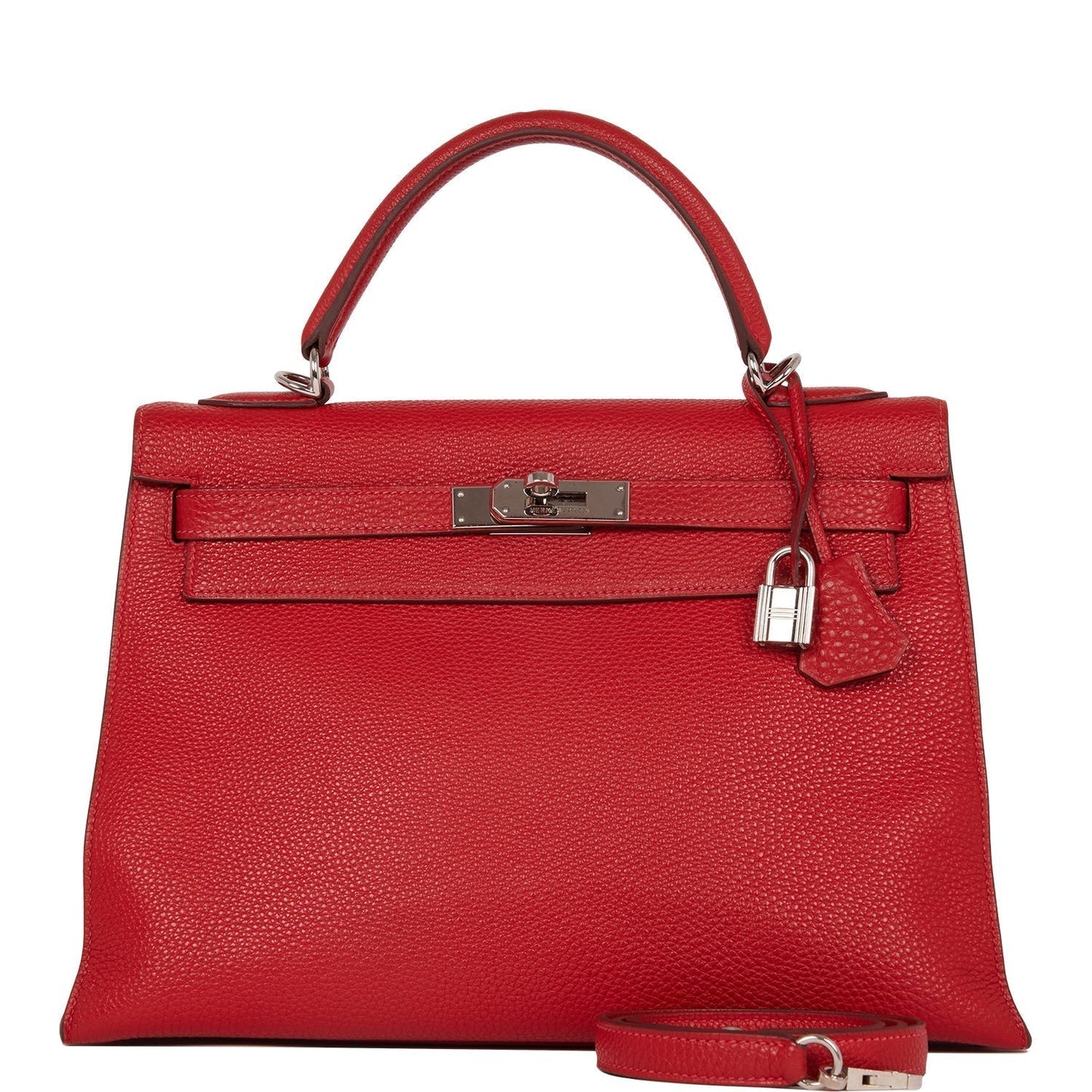 Hermes Kelly 32 Mou Vermillion Togo Palladium Hardware