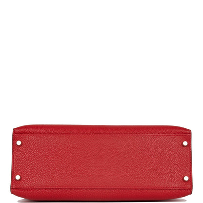 Hermes Kelly 32 Mou Vermillion Togo Palladium Hardware