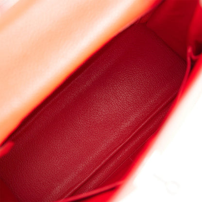 Hermes Kelly 32 Mou Vermillion Togo Palladium Hardware