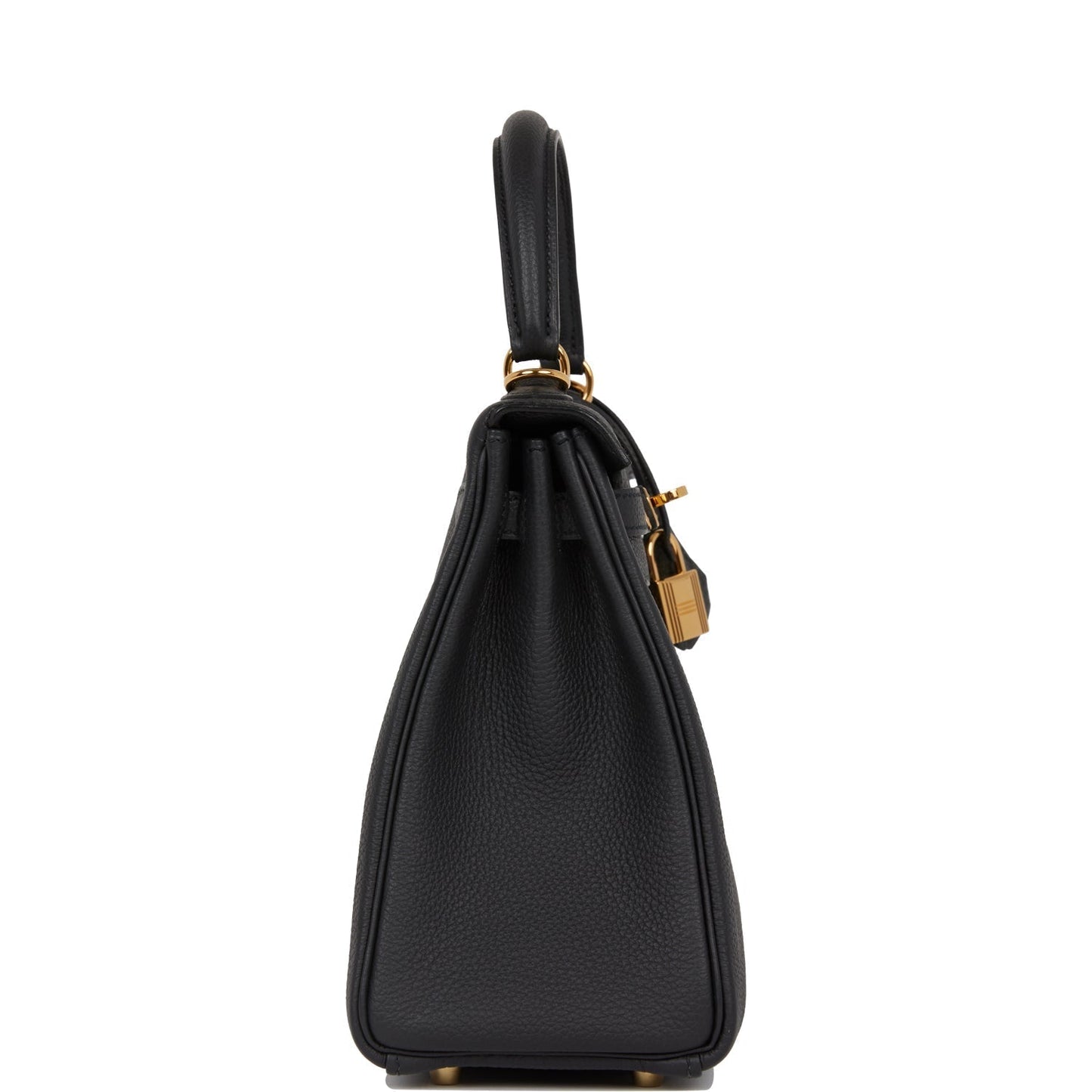 Hermes Kelly 25 Retourne Black Togo Gold Hardware