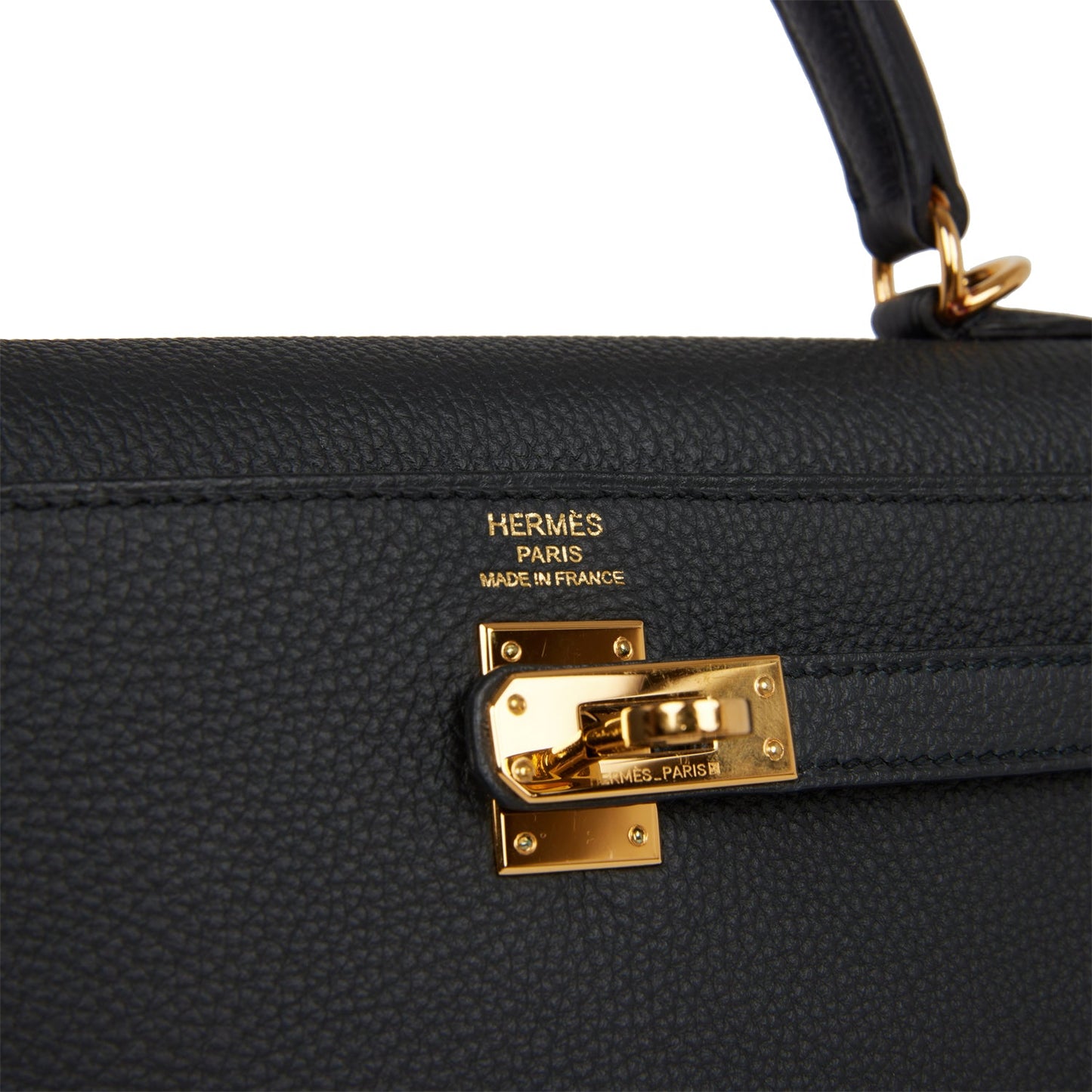 Hermes Kelly 25 Retourne Black Togo Gold Hardware