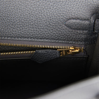 Hermes Kelly 25 Retourne Black Togo Gold Hardware