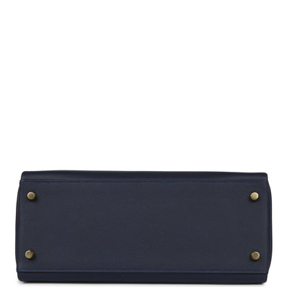 Hermes Kelly 28 Retourne Bleu Nuit Evercolor Gold Hardware