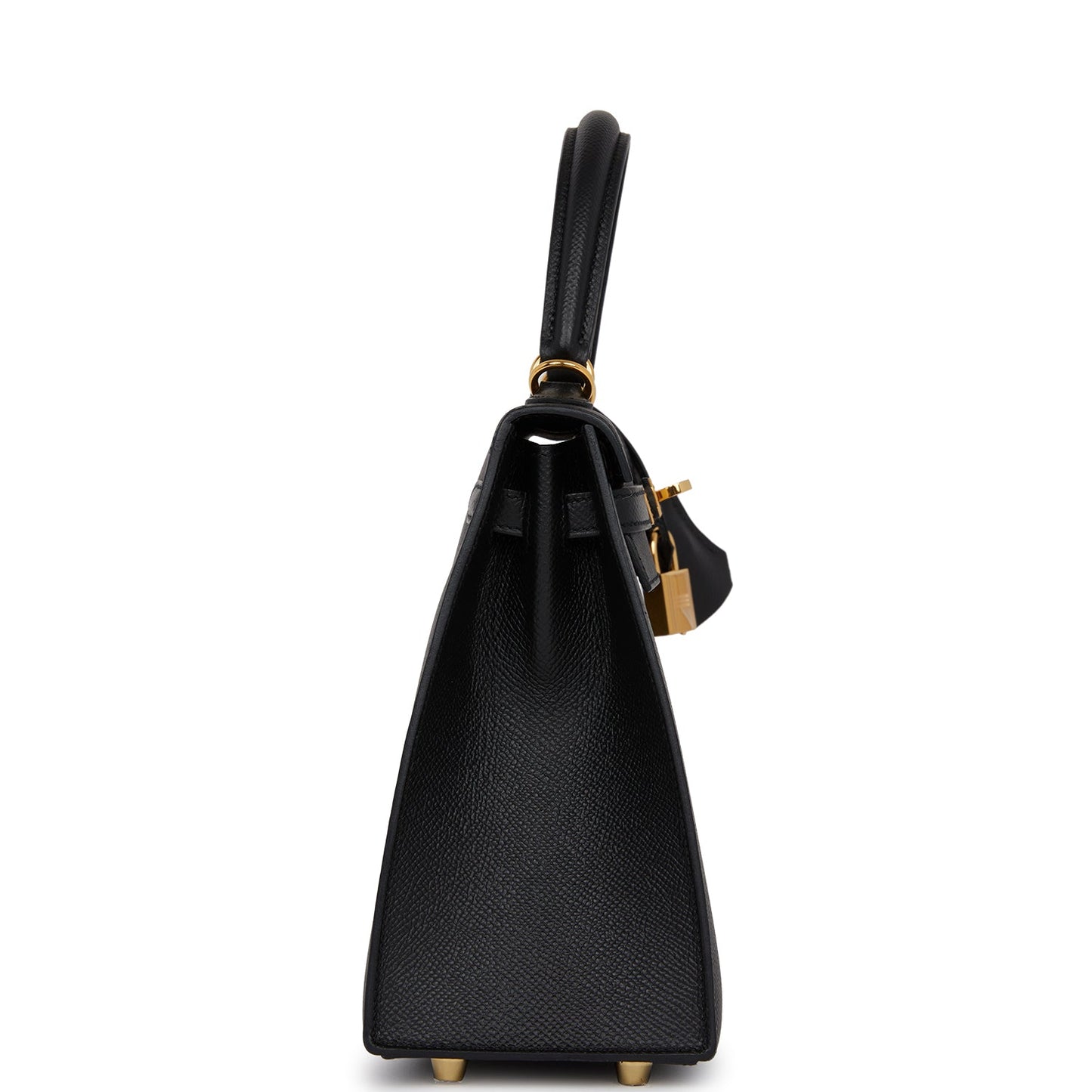 Hermes Kelly 25 Sellier Black Epsom Gold Hardware