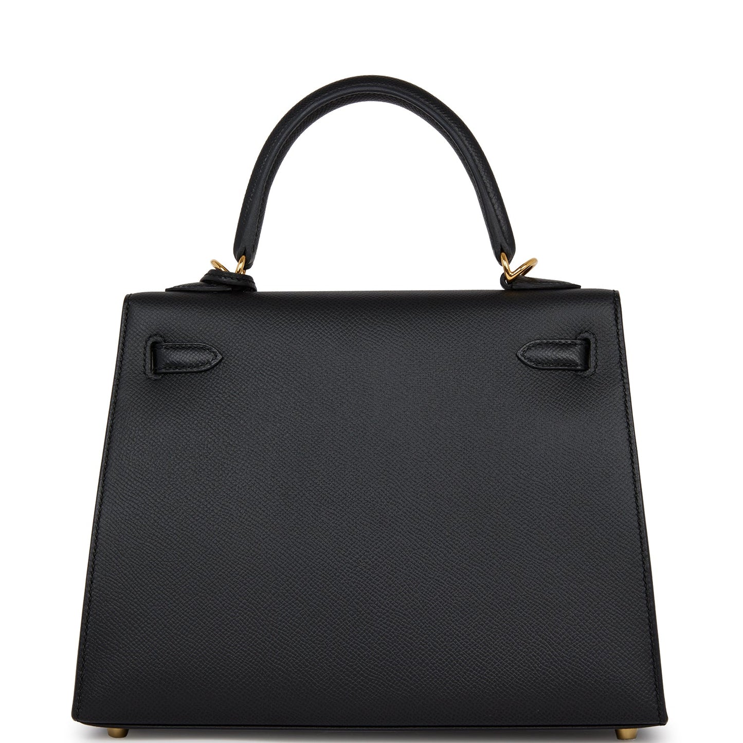 Hermes Kelly 25 Sellier Black Epsom Gold Hardware