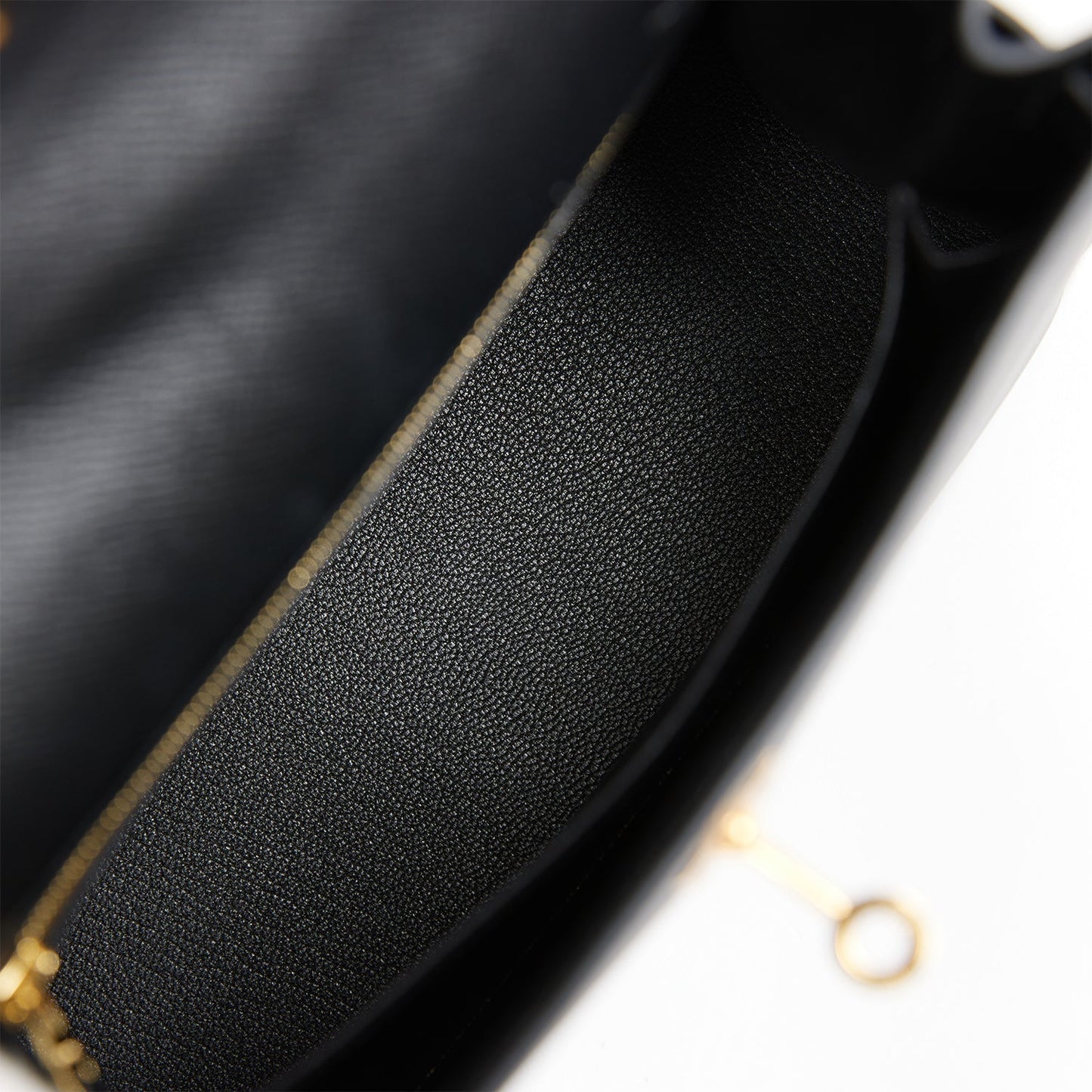 Hermes Kelly 25 Sellier Black Epsom Gold Hardware
