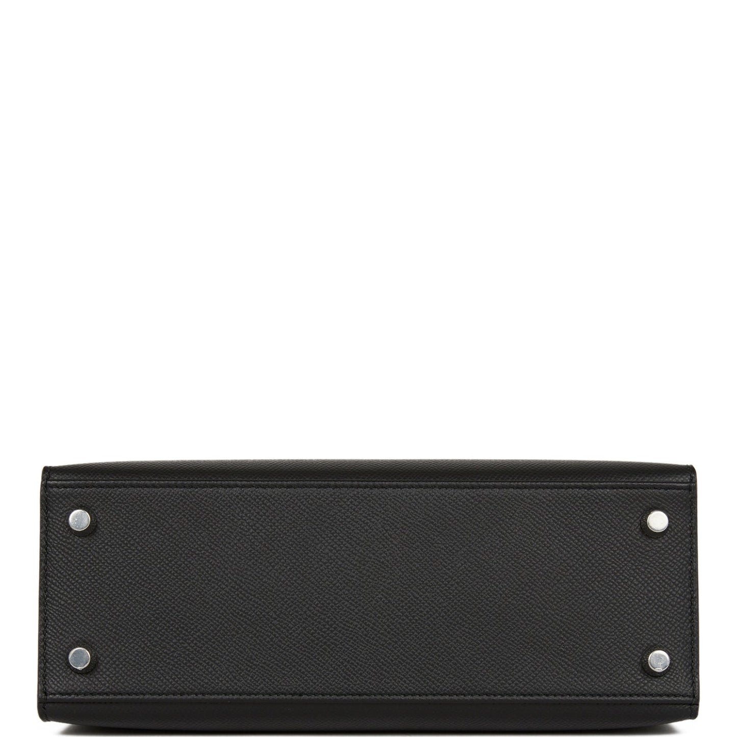 Hermes Kelly 25 Sellier Black Epsom Palladium Hardware