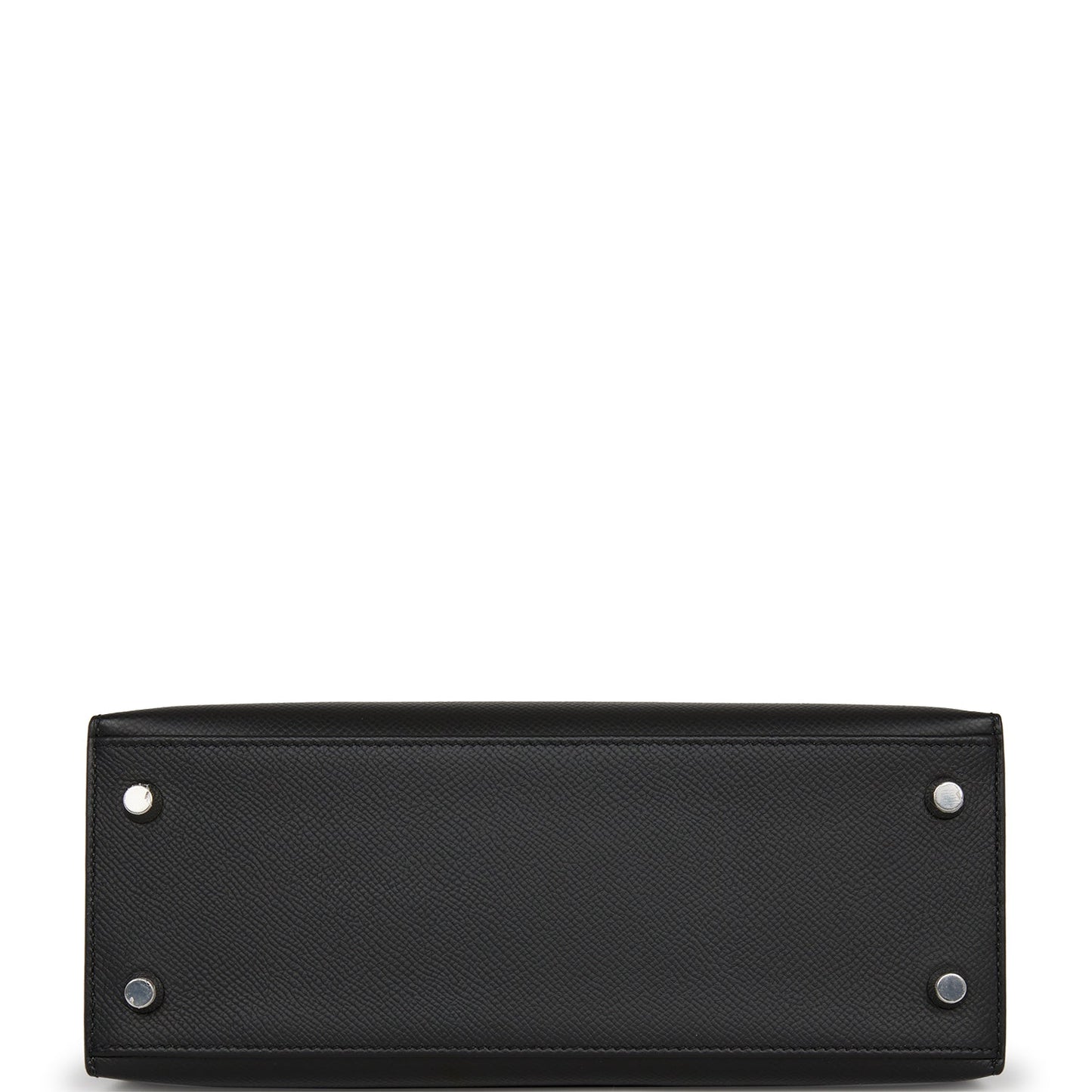 Hermes Kelly 25 Sellier Black Epsom Palladium Hardware