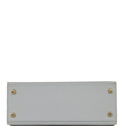 Hermes Kelly 25 Sellier Bleu Glacier Verso Epsom Permabrass Hardware