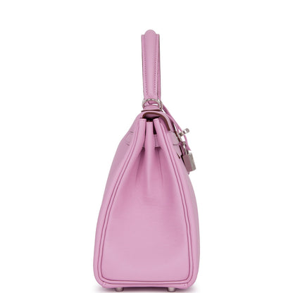 Hermes Kelly 25 Retourne Mauve Sylvestre Swift Palladium Hardware