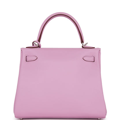 Hermes Kelly 25 Retourne Mauve Sylvestre Swift Palladium Hardware