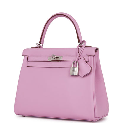Hermes Kelly 25 Retourne Mauve Sylvestre Swift Palladium Hardware