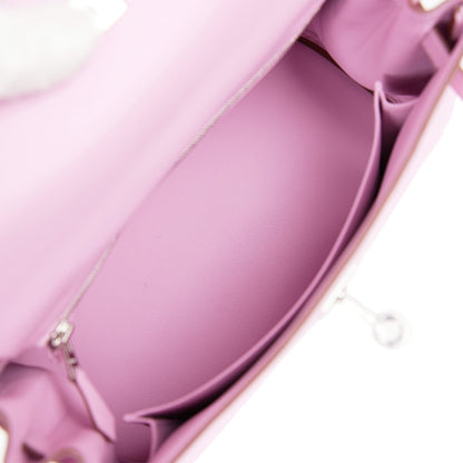 Hermes Kelly 25 Retourne Mauve Sylvestre Swift Palladium Hardware