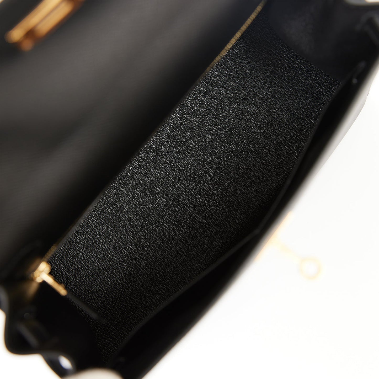 Hermes Kelly 28 Sellier Black Epsom Gold Hardware