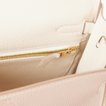 Hermes Kelly 25 Retourne Craie Togo Gold Hardware