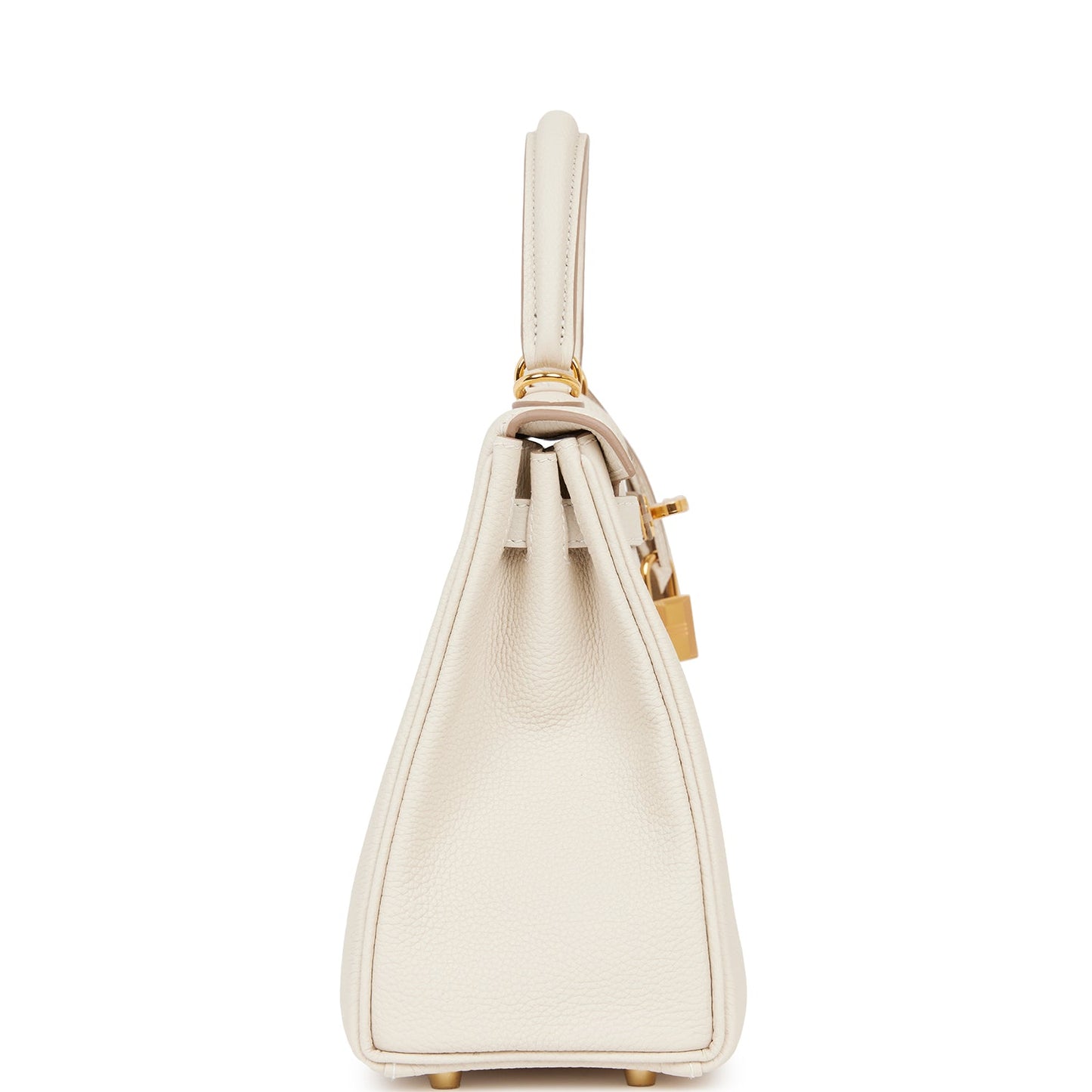 Hermes Kelly 25 Retourne Craie Togo Gold Hardware