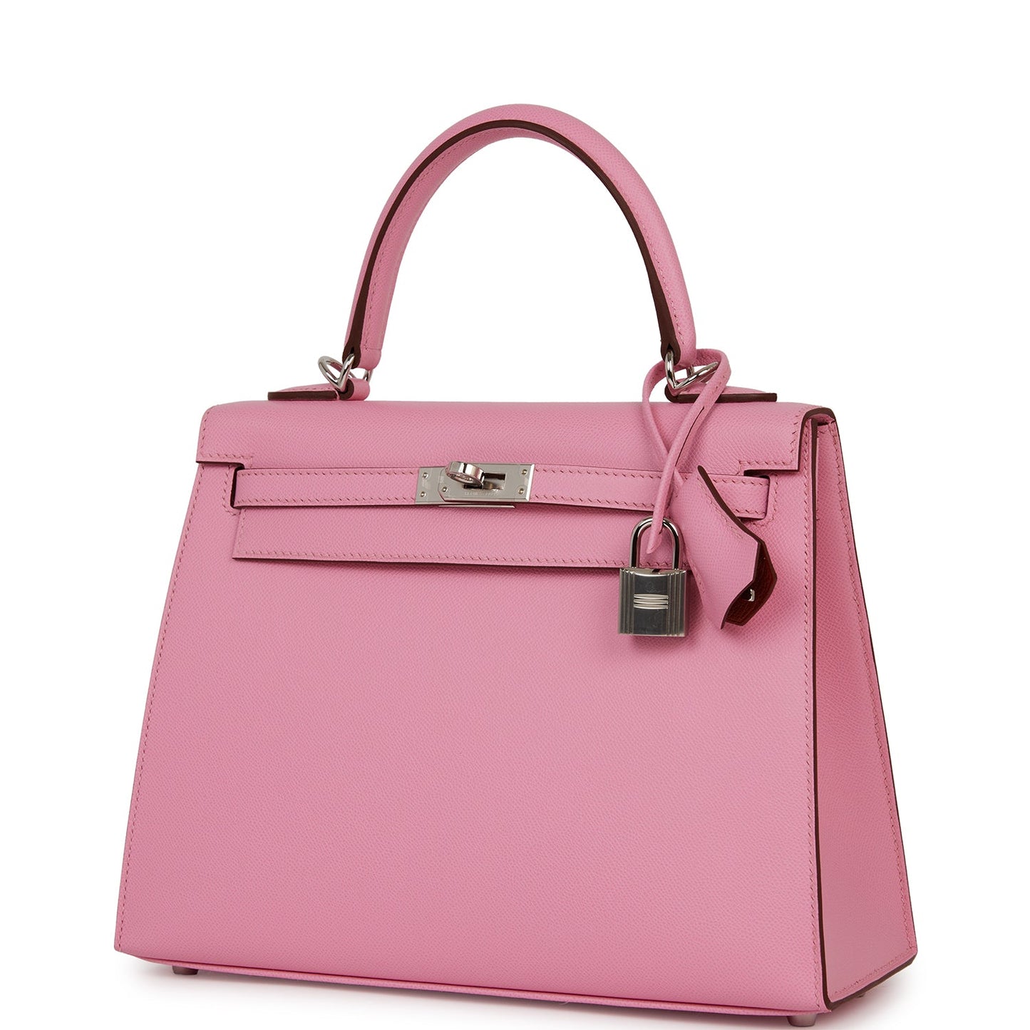 Hermes Kelly 25 Sellier Pink Verso Madame Palladium Hardware