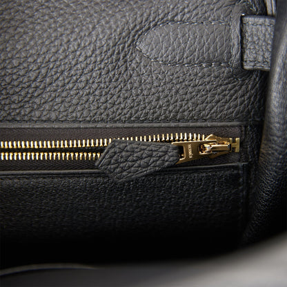 Hermes Kelly 32 Retourne Black Togo Gold Hardware