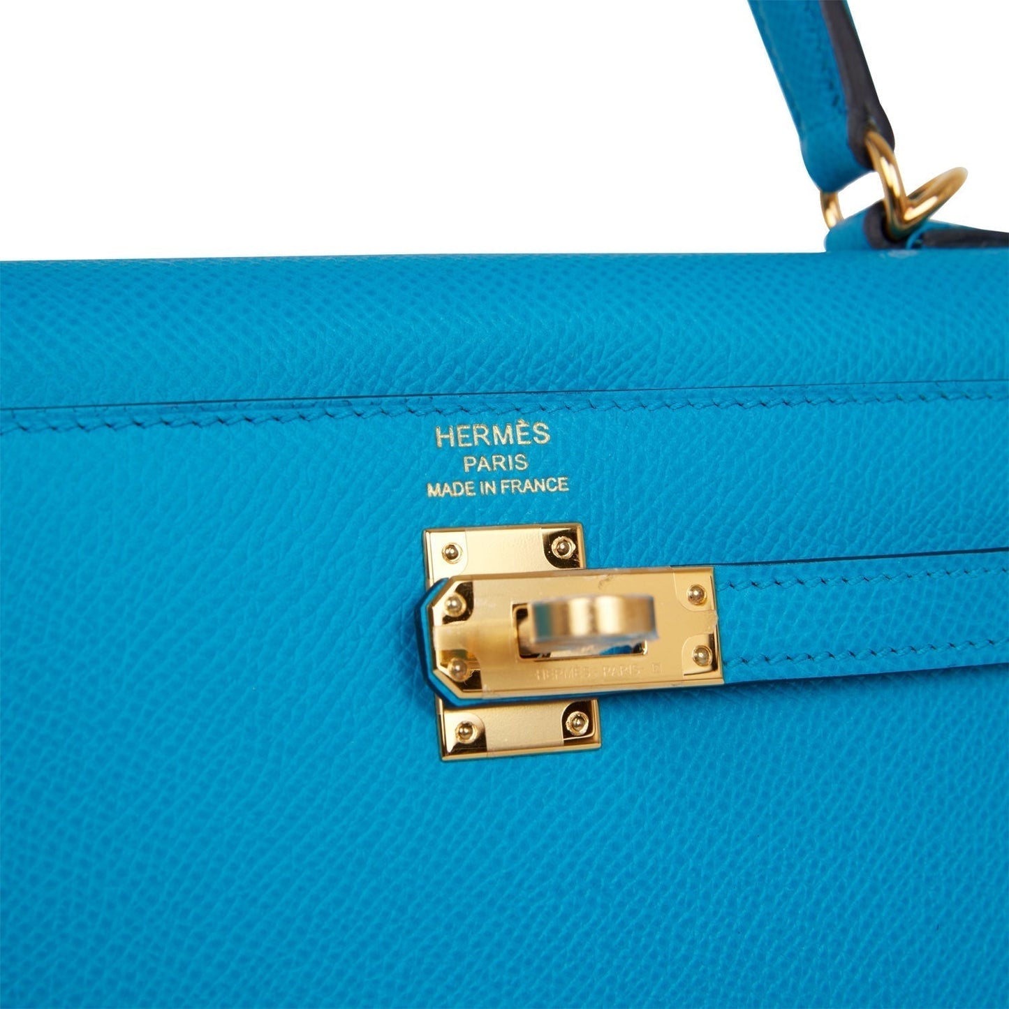 Hermes Kelly 25 Sellier Bleu Frida Epsom Gold Hardware
