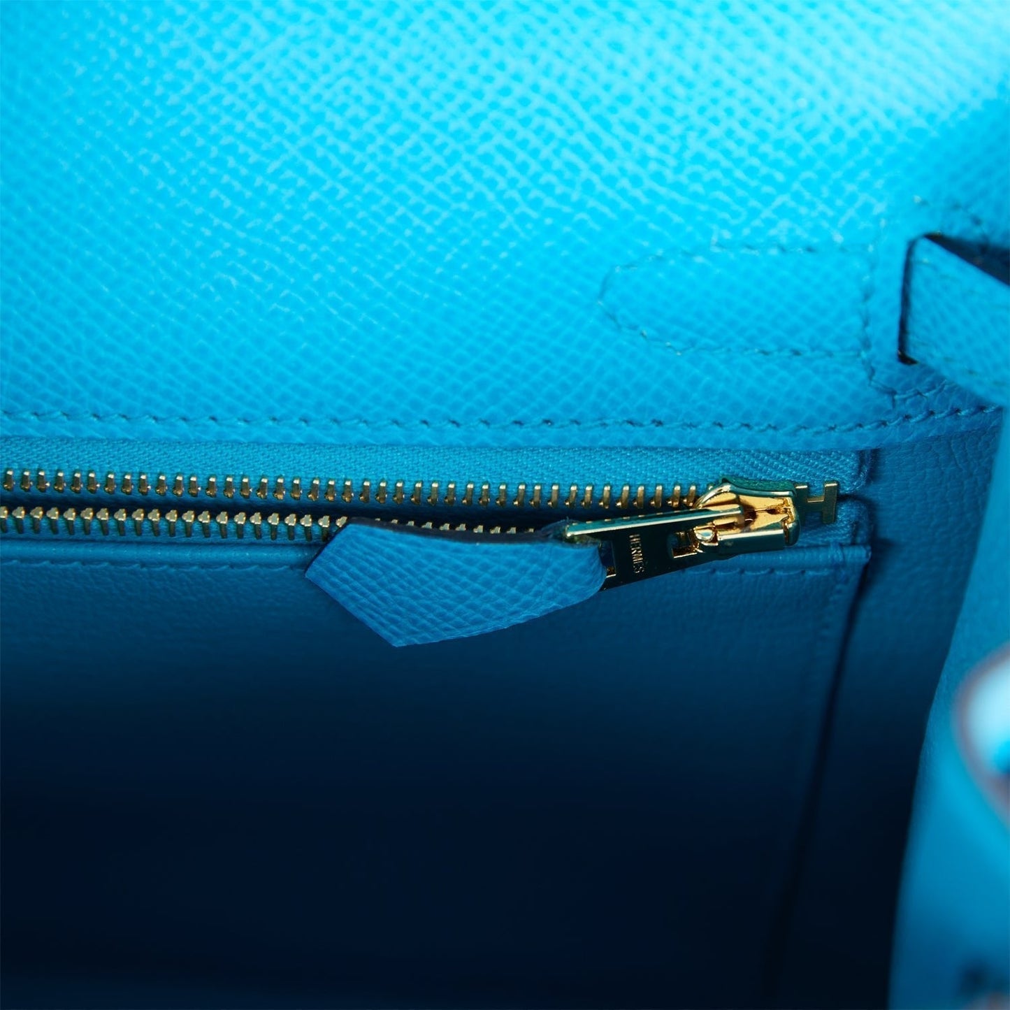 Hermes Kelly 25 Sellier Bleu Frida Epsom Gold Hardware