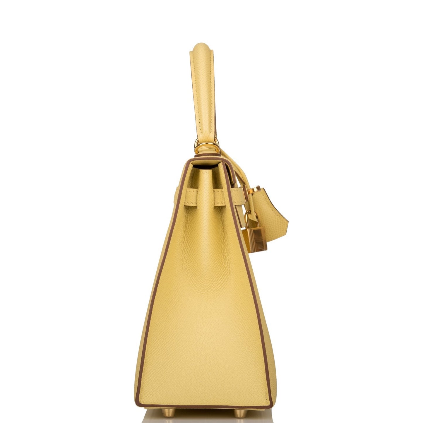 Hermes Kelly 25 Sellier Jaune Poussin Epsom Gold Hardware