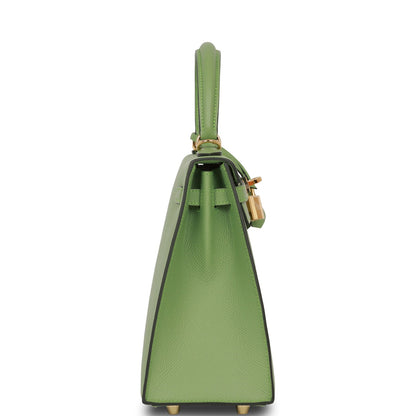 Hermes Kelly 25 Sellier Vert Criquet Epsom Gold Hardware