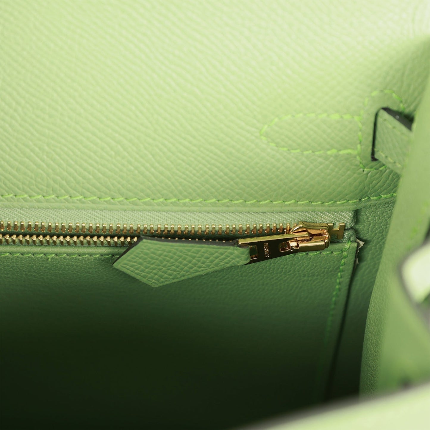 Hermes Kelly 25 Sellier Vert Criquet Epsom Gold Hardware