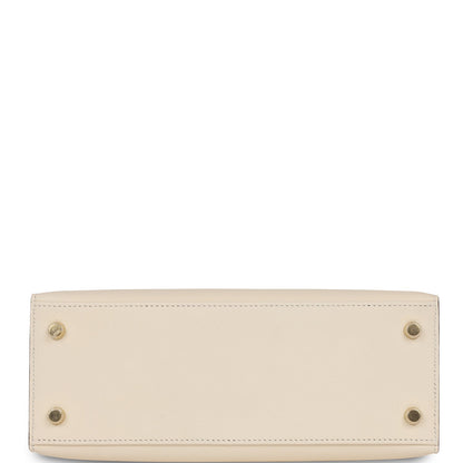 Hermes Kelly 25 Sellier Nata Epsom Gold Hardware