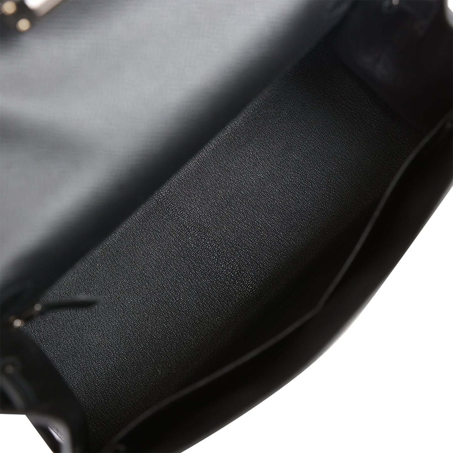 Hermes Kelly 28 Sellier Black Epsom Palladium Hardware