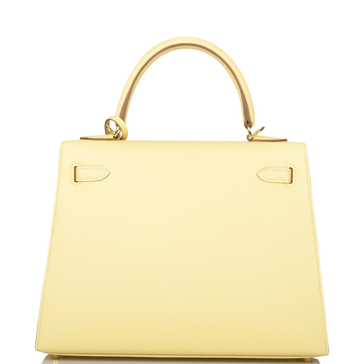 Hermes Kelly 25 Sellier Jaune Poussin Epsom Gold Hardware