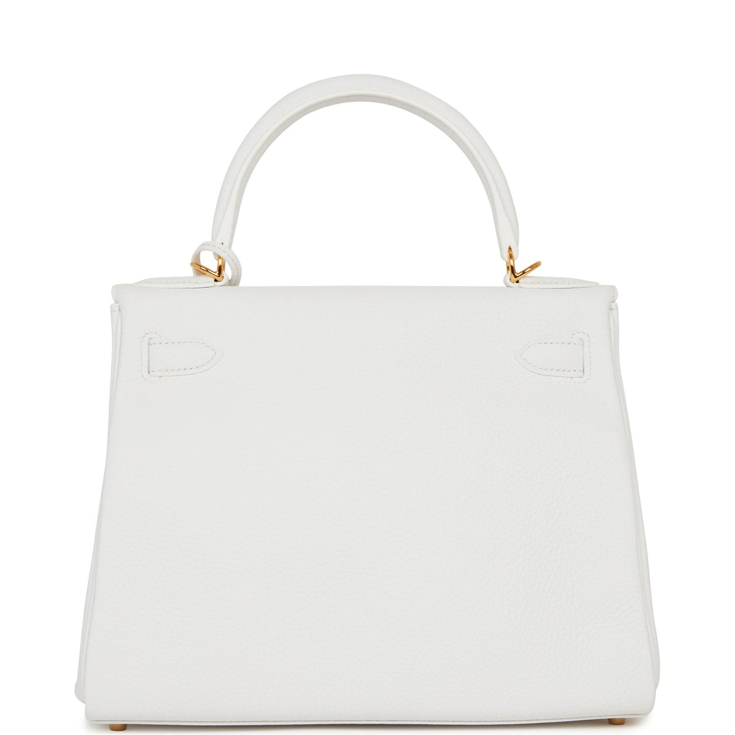 Hermes Kelly 28 Retourne White Clemence Gold Hardware