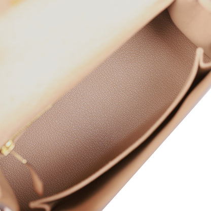 Hermes Kelly 25 Sellier Chai Ostrich Gold Hardware