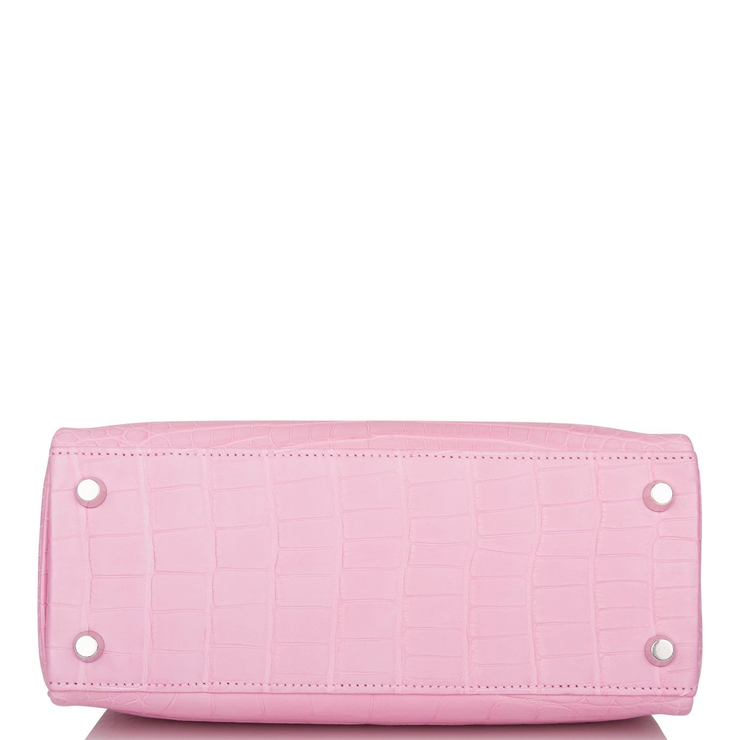 Hermes Kelly 25 Retourne Bubblegum 5P Matte Alligator Palladium Hardware