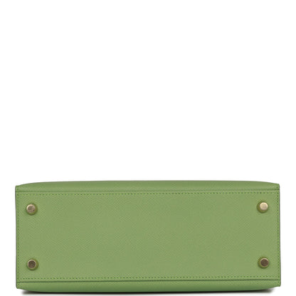Hermes Kelly 25 Sellier Vert Criquet Epsom Gold Hardware