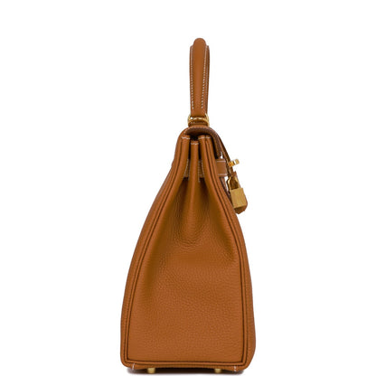 Hermes Kelly 32 Retourne Gold Togo Gold Hardware