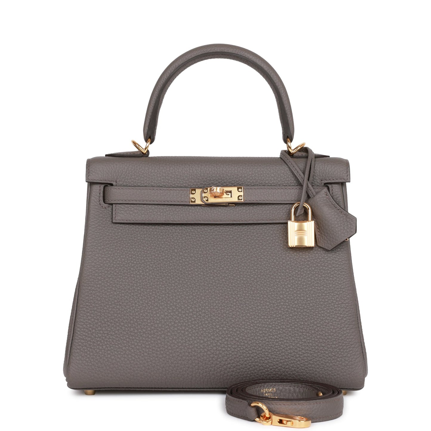 Hermes Kelly 25 Retourne Etain Togo Gold Hardware