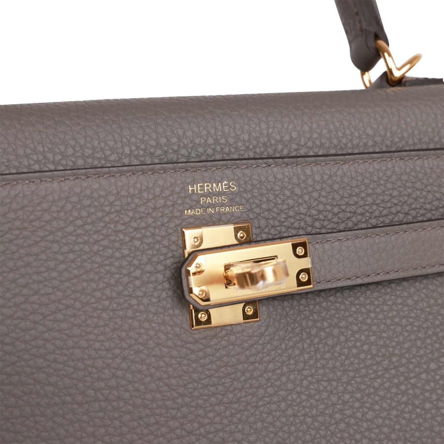 Hermes Kelly 25 Retourne Etain Togo Gold Hardware