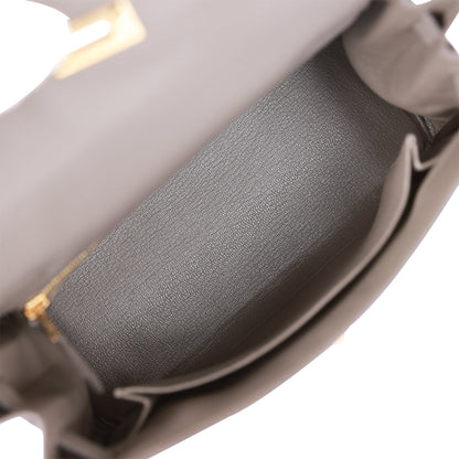 Hermes Kelly 25 Retourne Etain Togo Gold Hardware
