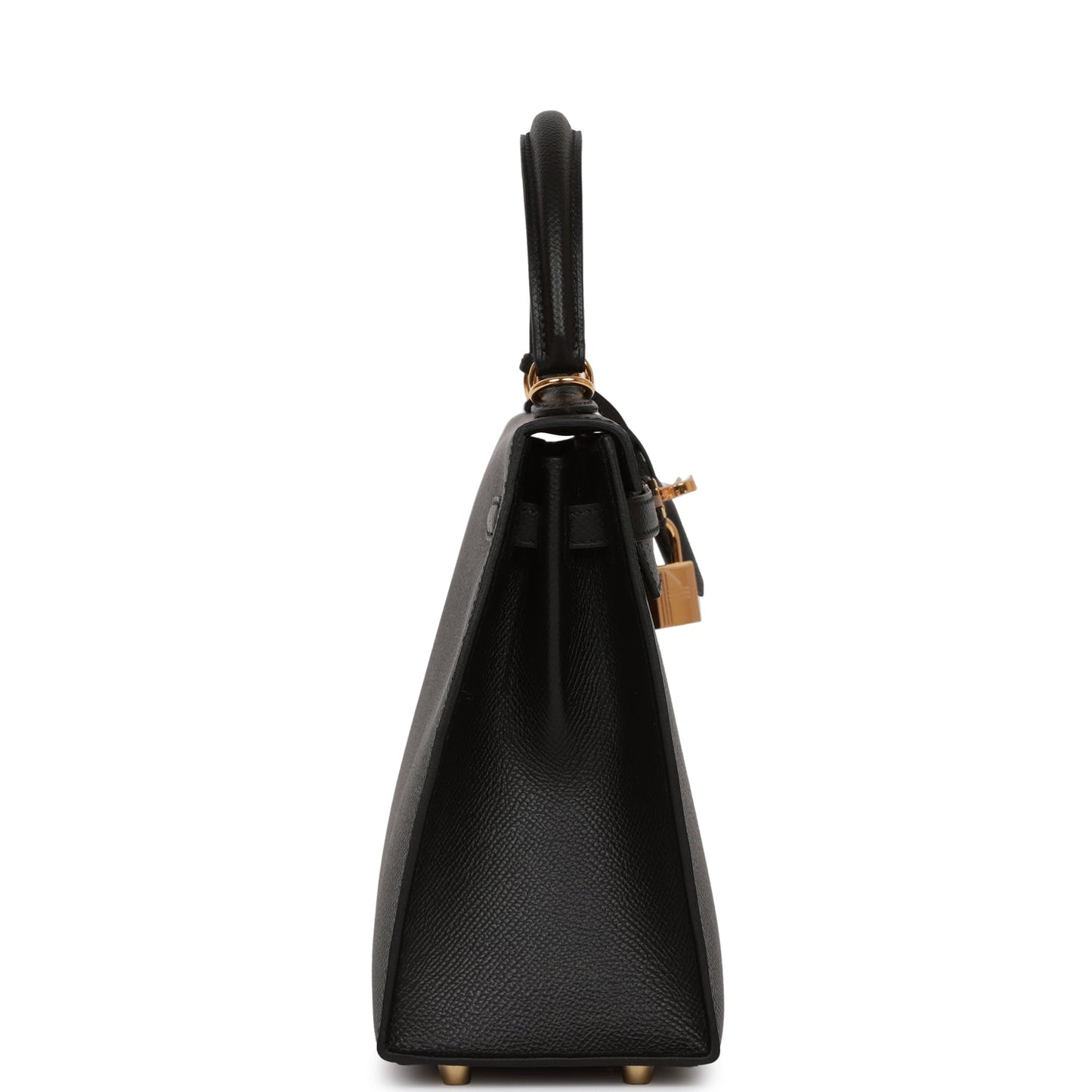 Hermes Kelly 25 Sellier Black Epsom Gold Hardware