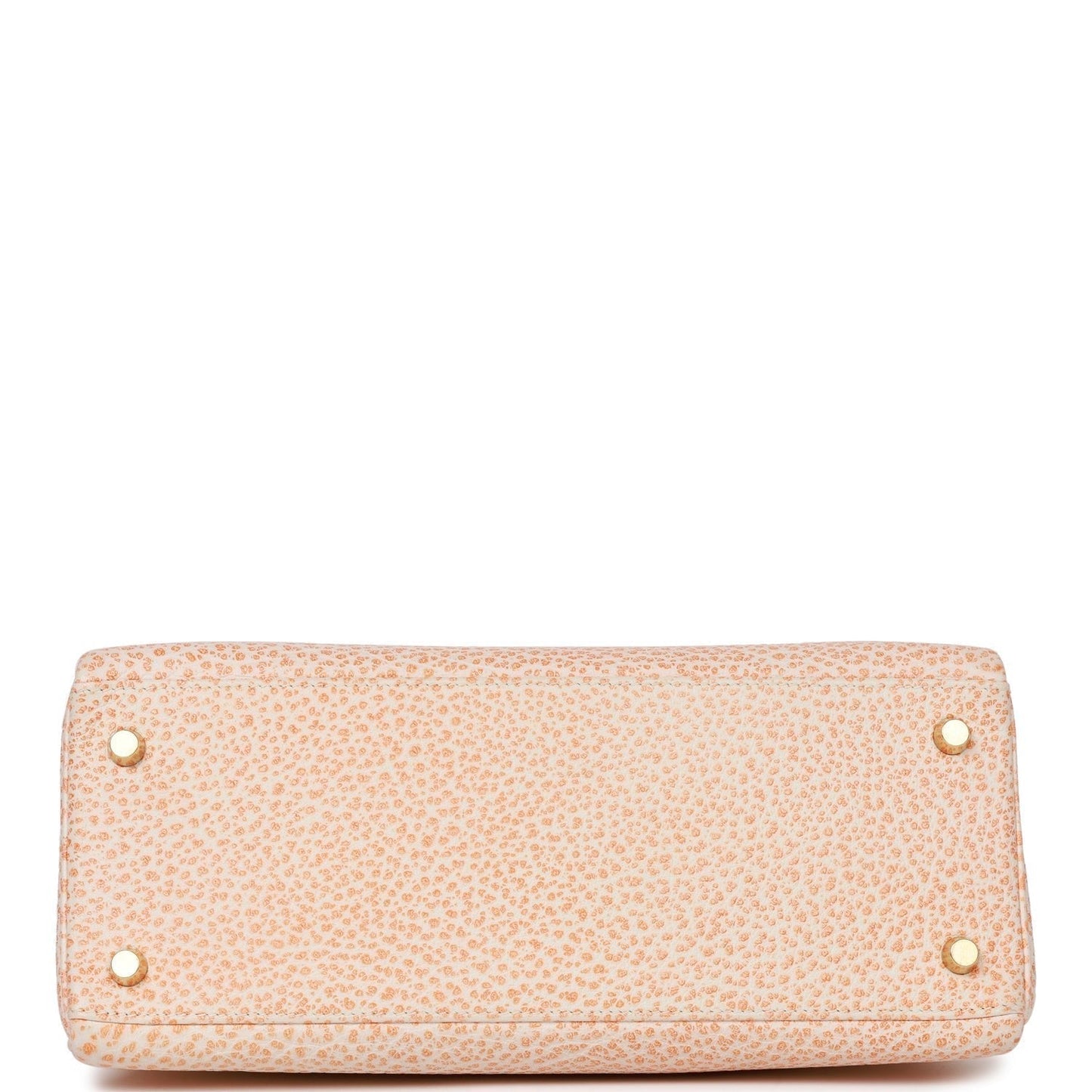 Hermes Kelly 28 Retourne Orange Dalmatian Buffalo Gold Hardware