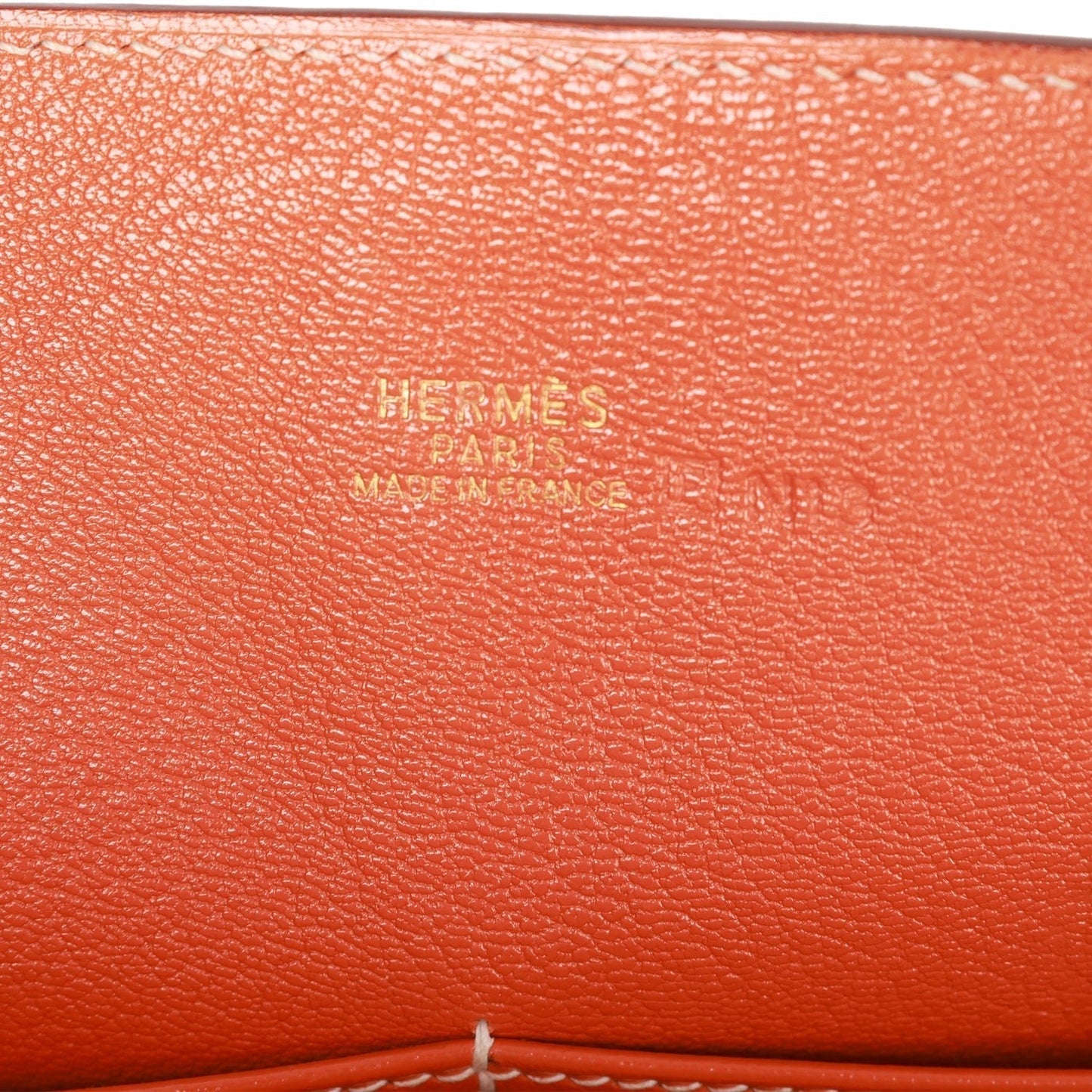 Hermes Kelly 28 Retourne Orange Dalmatian Buffalo Gold Hardware