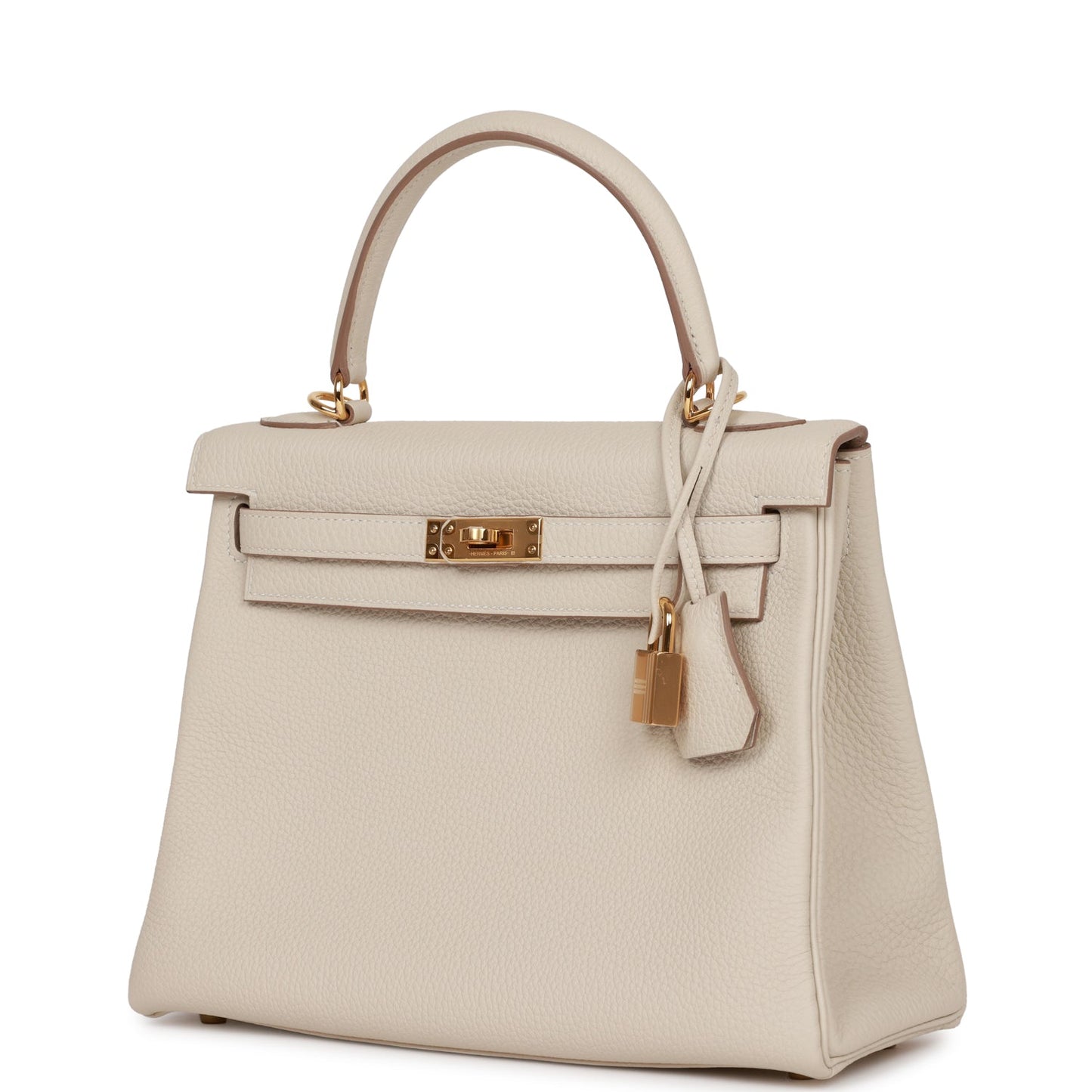 Hermes Kelly 25 Retourne Craie Togo Gold Hardware