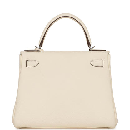 Hermes Kelly 28 Retourne Nata Clemence Palladium Hardware